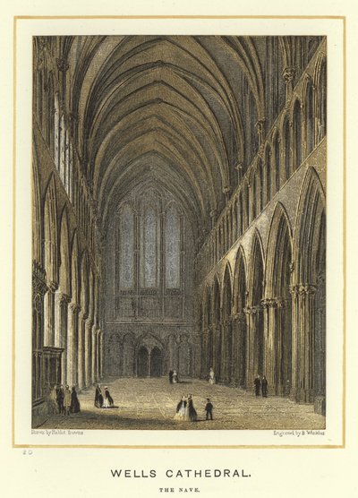 Kathedrale von Wells, das Kirchenschiff von Hablot Knight Browne